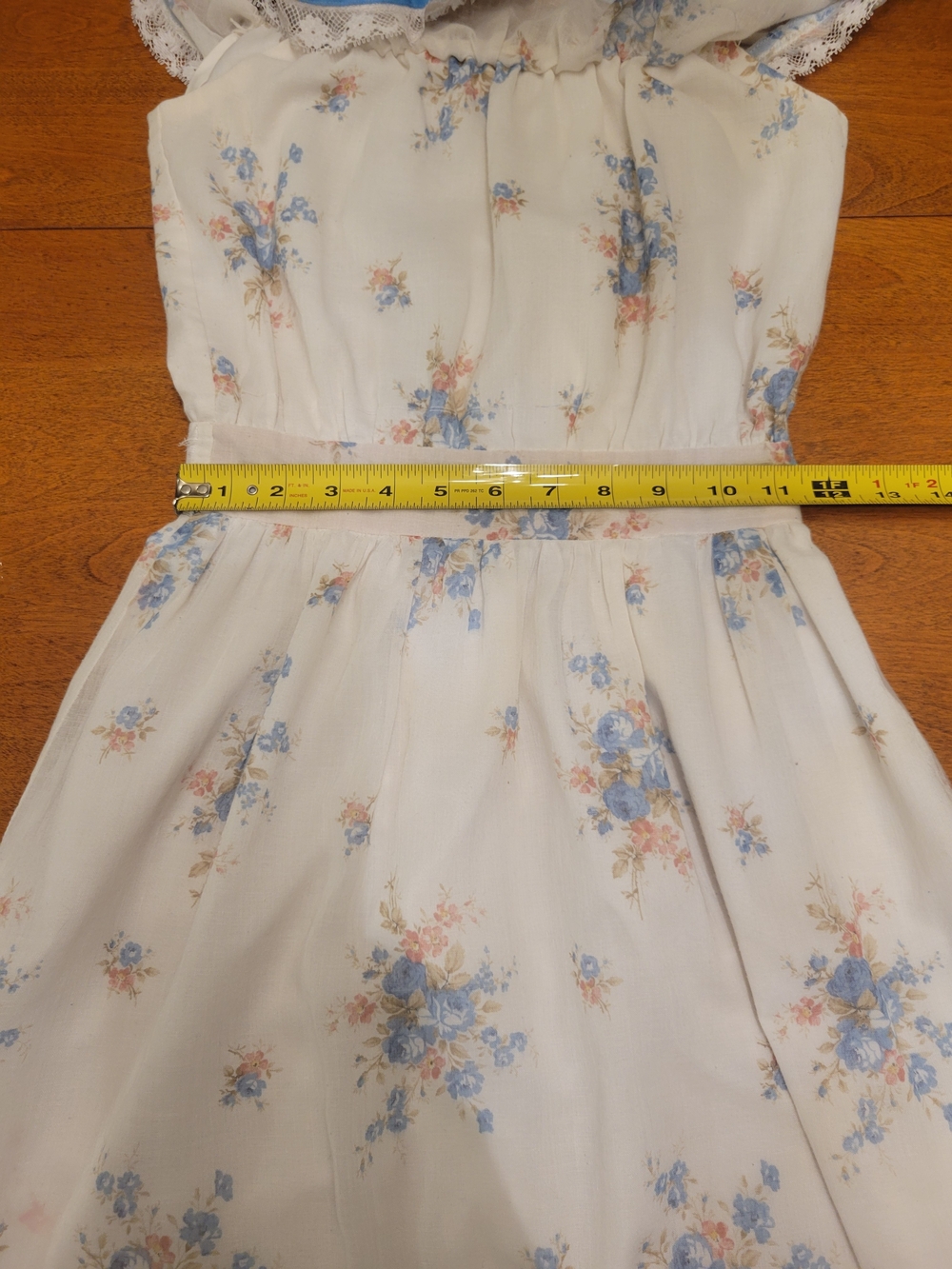 Vintage 70s Style Floral Off-Shoulder Midi Dress With Straps XXS-XS Cottagecore - Picture 15 of 16